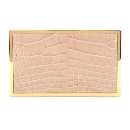 Gentuță de piele cu fermoar Aligator