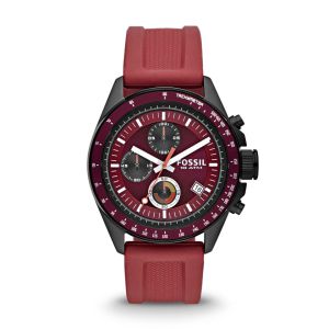  Decker Chronograph Silicone Watch - Burgundy 