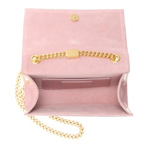 Geantă clasică de mână din piele roz