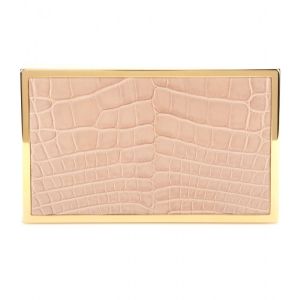 Gentuță de piele cu fermoar Aligator