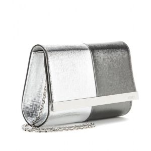  Geantă de umăr Piele-metalic