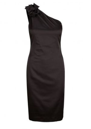 Rochie din satin cu o singură mânecă