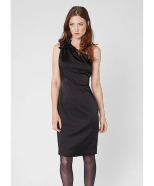 Rochie din satin cu o singură mânecă