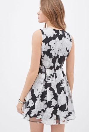 Rochie cu motiv floral "Organza"