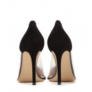 Pantofi cu toc înalt metalic-transparenți